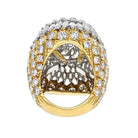 David Webb Platinum & 18K Gold 14.08cttw Diamond Cluster Ring - The Back Vault