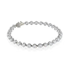 Tennis Platinum 8.15cttw Round Diamond Shared Prong Bracelet - The Back Vault