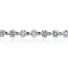 Tennis Platinum 8.15cttw Round Diamond Shared Prong Bracelet - The Back Vault