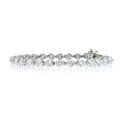 Tennis Platinum 8.15cttw Round Diamond Shared Prong Bracelet - The Back Vault