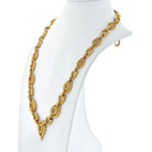 David Webb 18K Yellow Gold Twisted Open Link Long Necklace - The Back Vault