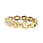 David Webb 18K Yellow Gold Lightning Bolt Modern Link Cubist Design Bracelet - The Back Vault