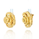 Van Cleef & Arpels 18K Yellow Gold 1998 Openwork Flower Blossom Earrings - The Back Vault