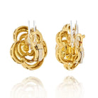 Van Cleef & Arpels 18K Yellow Gold 1998 Openwork Flower Blossom Earrings - The Back Vault