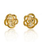 Van Cleef & Arpels 18K Yellow Gold 1998 Openwork Flower Blossom Earrings - The Back Vault