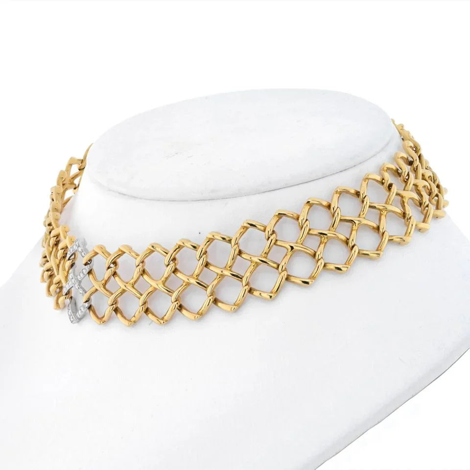Tiffany & Co. 18K Yellow Gold Paloma Picasso Openwork Choker Necklace - The Back Vault