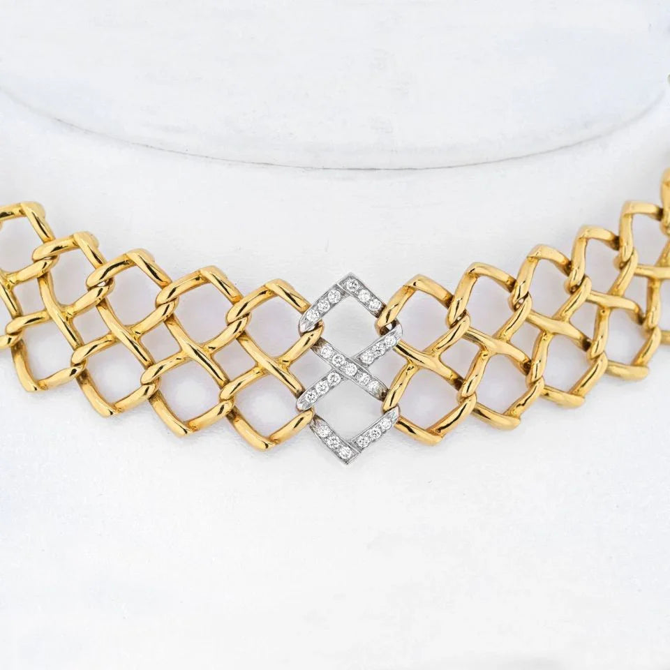 Tiffany & Co. 18K Yellow Gold Paloma Picasso Openwork Choker Necklace - The Back Vault
