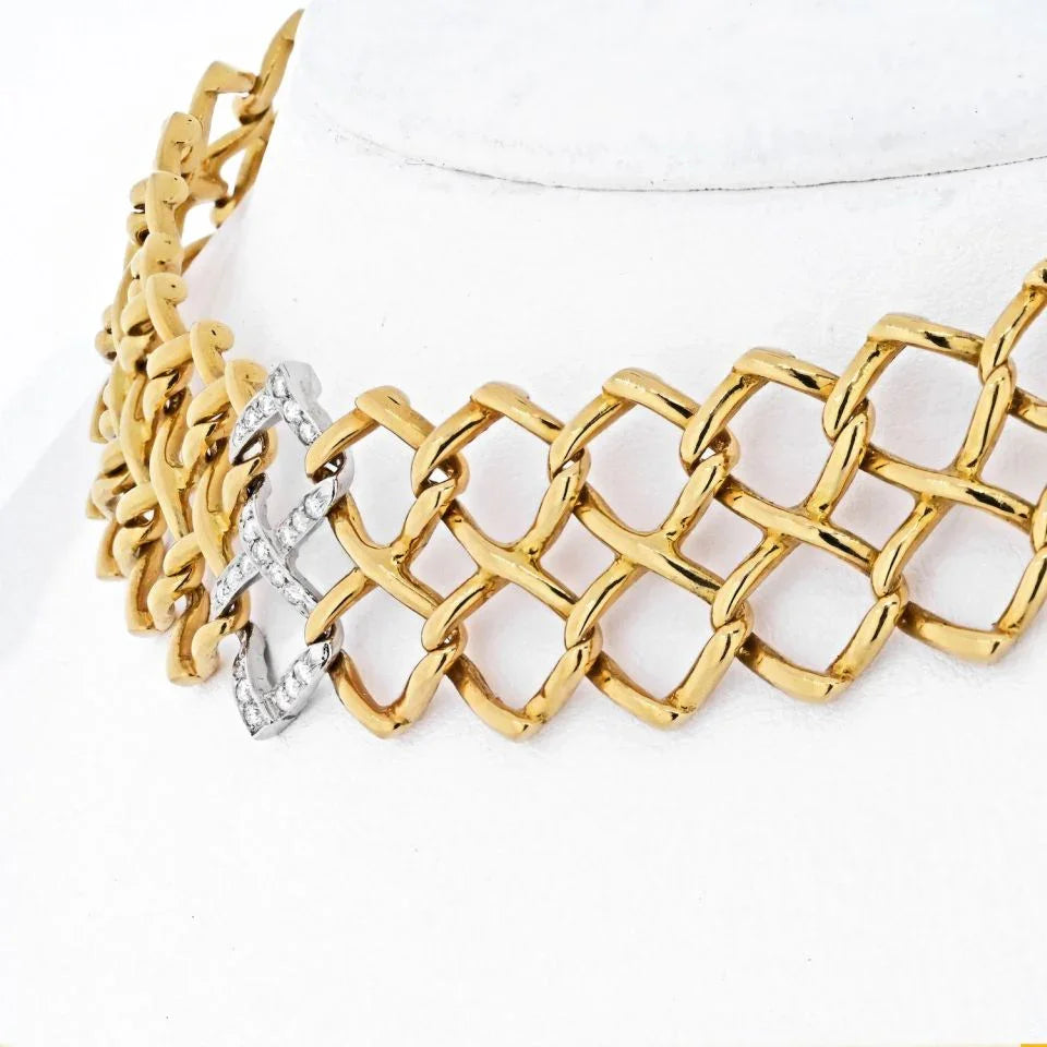 Tiffany & Co. 18K Yellow Gold Paloma Picasso Openwork Choker Necklace - The Back Vault
