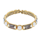 Marina B. 18K Yellow Gold Mother Of Perl Decorated Choker Necklace - The Back Vault