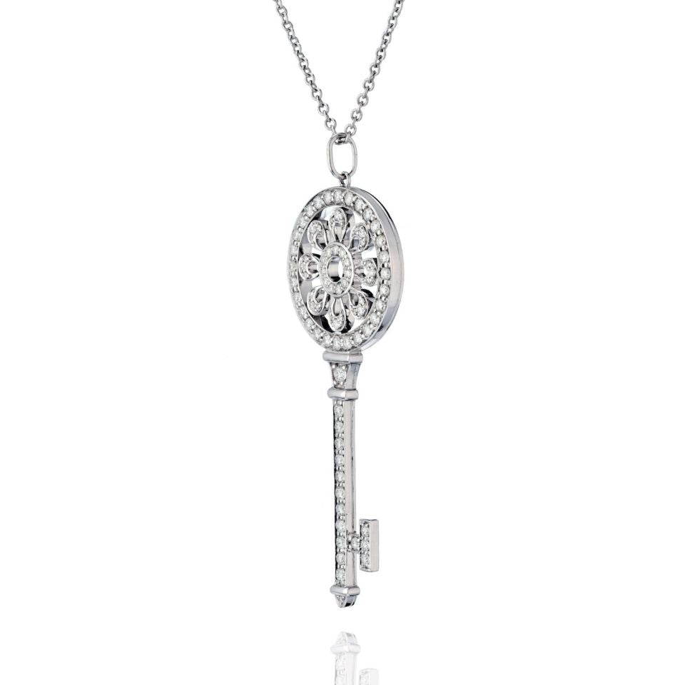 Tiffany & Co. Diamond Key Pendant