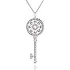 Tiffany & Co. 18K White Gold Diamond Petals Key Pendant - The Back Vault