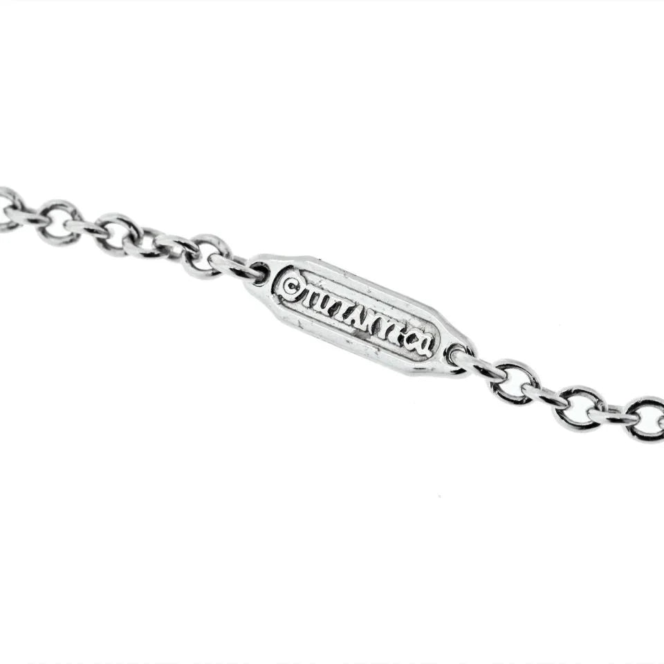 Tiffany & Co. 18K White Gold Diamond Petals Key Pendant - The Back Vault