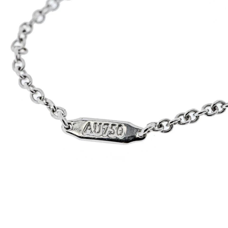 Tiffany & Co. 18K White Gold Diamond Petals Key Pendant - The Back Vault