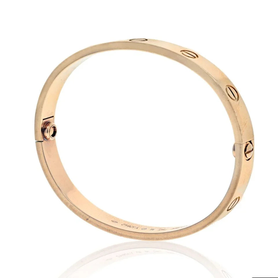 Cartier Love 18K Rose Gold Love Size 16 Bracelet - The Back Vault