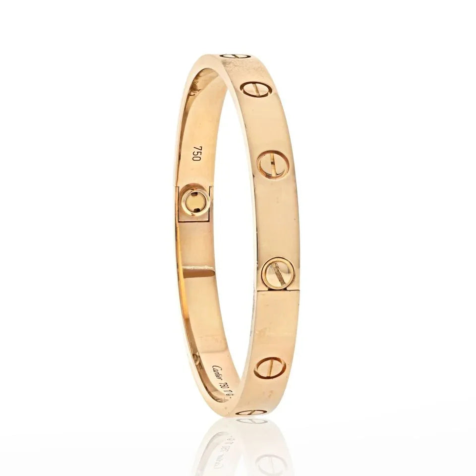 Cartier Love 18K Rose Gold Love Size 17 Bracelet - The Back Vault