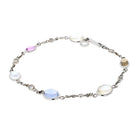 Bvlgari 18K White Gold Parentesi Gemstone And Diamond Chain Bracelet - The Back Vault