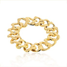 Tiffany & Co. 18K Yellow Gold Heart Shaped Curb Link Vintage Bracelet - The Back Vault