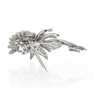 David Webb Platinum 21.00 Carats 1960's Diamond Floral Brooch - The Back Vault