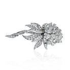 David Webb Platinum 21.00 Carats 1960's Diamond Floral Brooch - The Back Vault