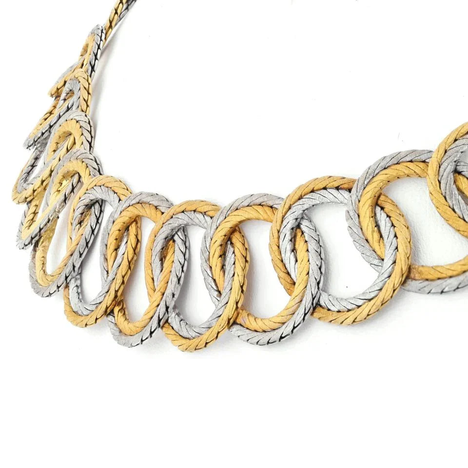 Buccellati 18K Two Tone Open Link Raso Collar Necklace - The Back Vault