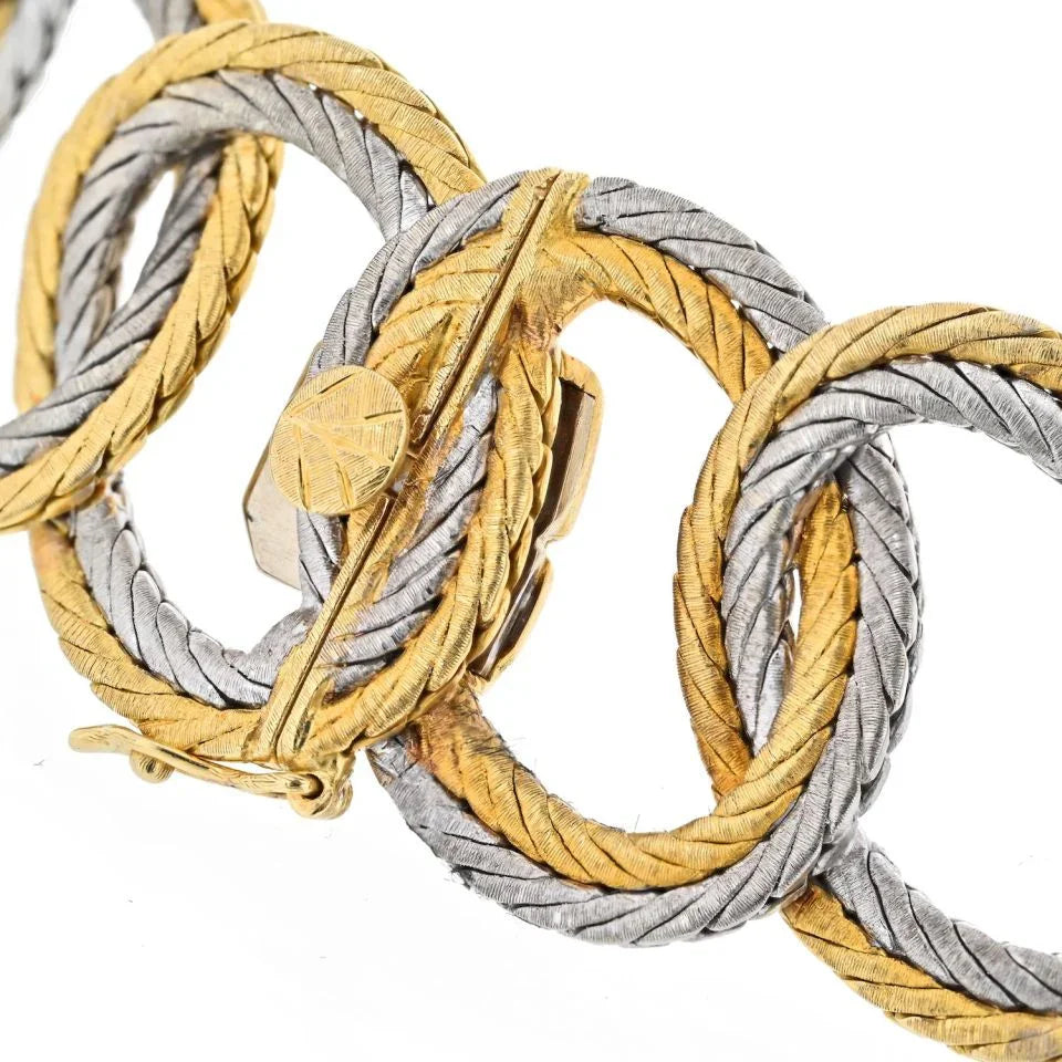 Buccellati 18K Two Tone Open Link Raso Collar Necklace - The Back Vault