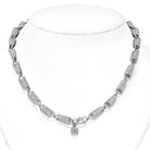 14K White Gold 15.68cts Diamond Link Chain Necklace - The Back Vault