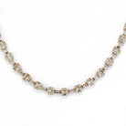 14K Yellow Gold 14.50cttw Round And Baguette Cut Diamond Link Chain Necklace - The Back Vault