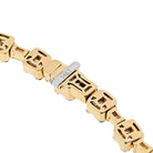 14K Yellow Gold 14.50cttw Round And Baguette Cut Diamond Link Chain Necklace - The Back Vault