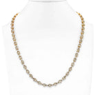 14K Yellow Gold 14.50cttw Round And Baguette Cut Diamond Link Chain Necklace - The Back Vault