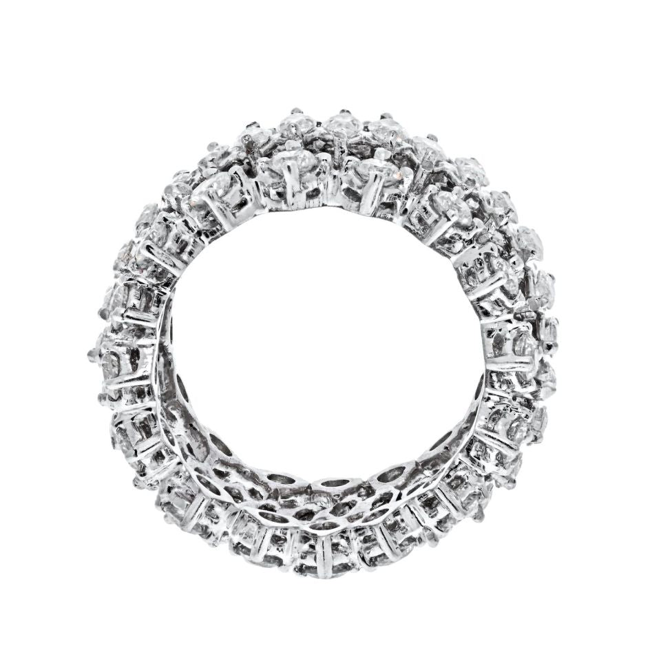 18K White Gold 6.00cts Round And Marquise Cut Diamond Eternity Eternity Band - The Back Vault