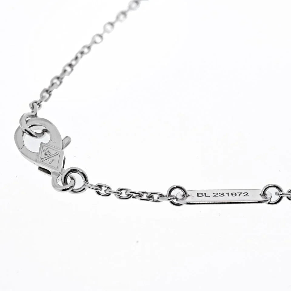 Van Cleef & Arpels 18K White Gold Frivole Diamond Pendant Necklace - The Back Vault