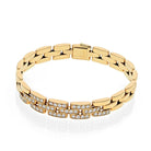 Cartier 18K Yellow Gold Panthere Diamond Triplerow Bracelet - The Back Vault