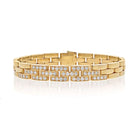 Cartier 18K Yellow Gold Panthere Diamond Triplerow Bracelet - The Back Vault