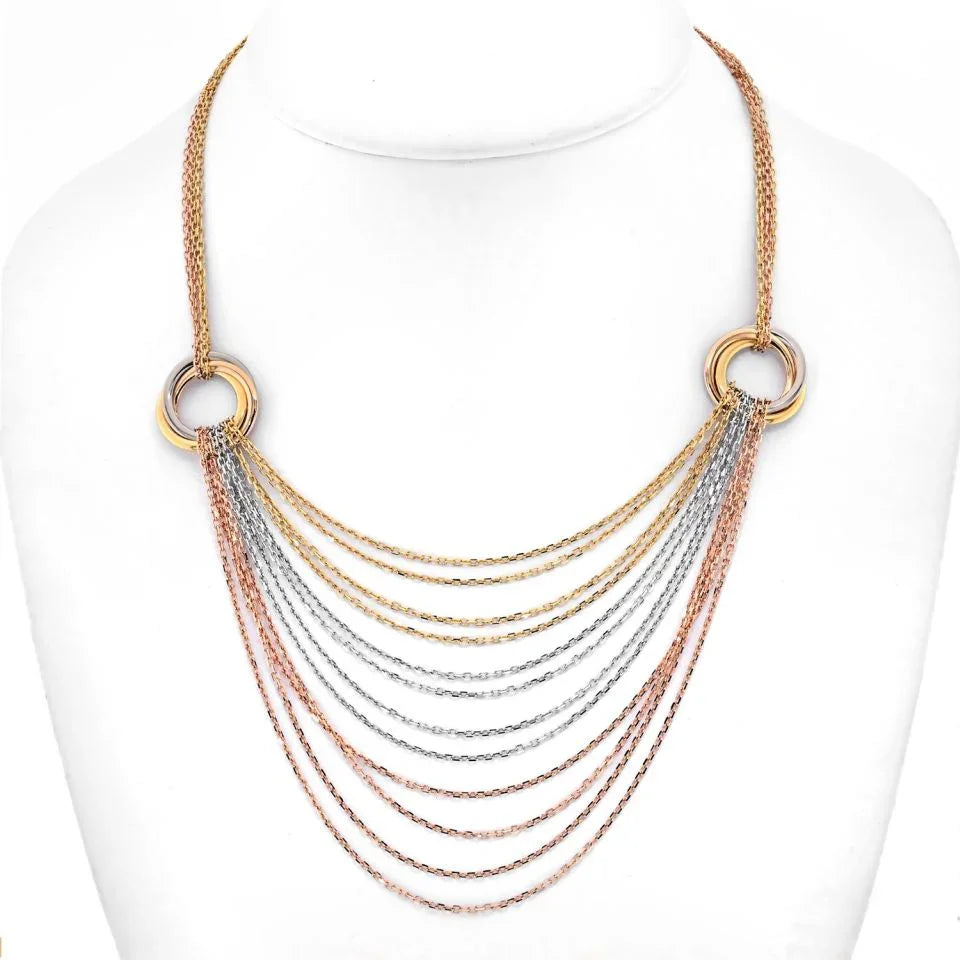 Cartier trinity トリニティ　ダイヤ necklace CRB7224812 - Trinity necklace, brilliant-cut diamond - White