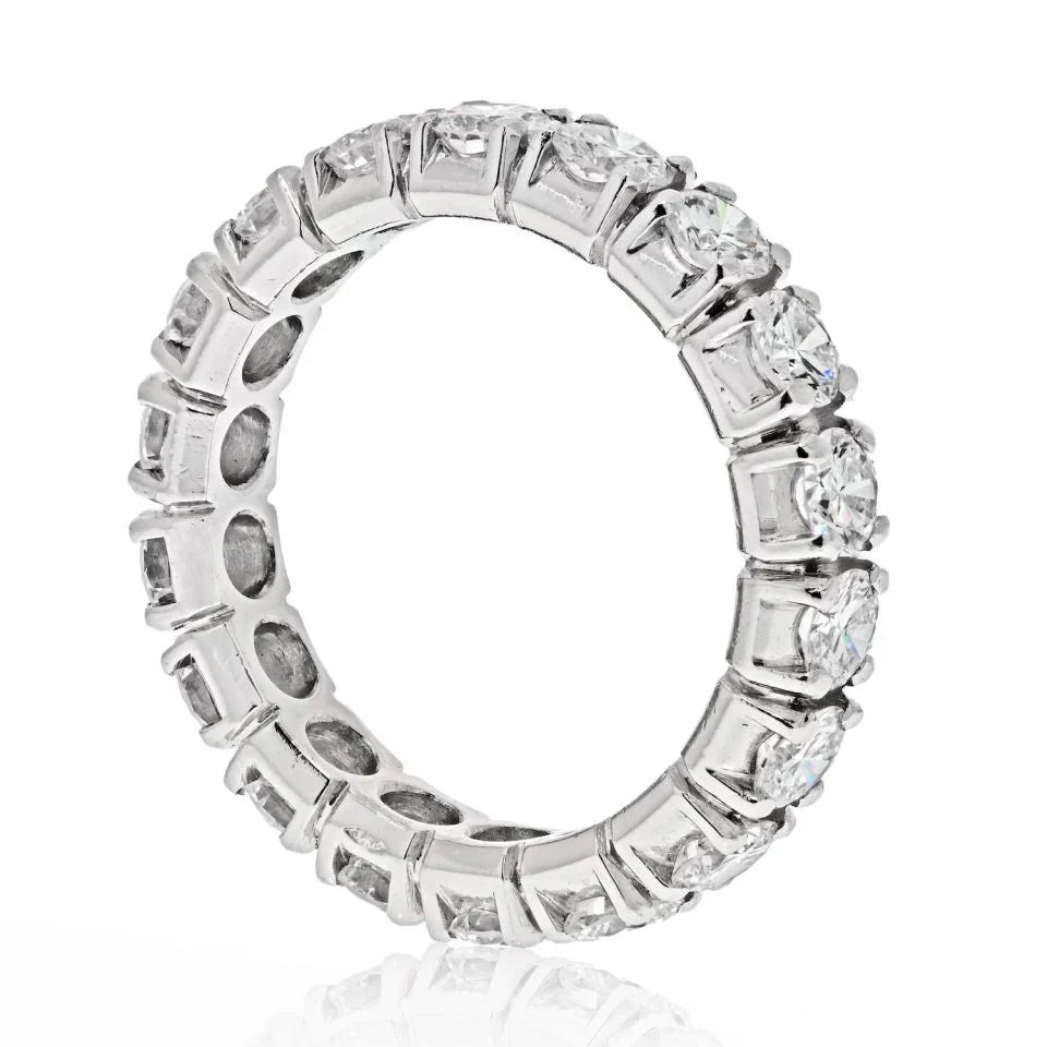 Platinum 5.00cts Round Cut Diamond Eternity Band - The Back Vault