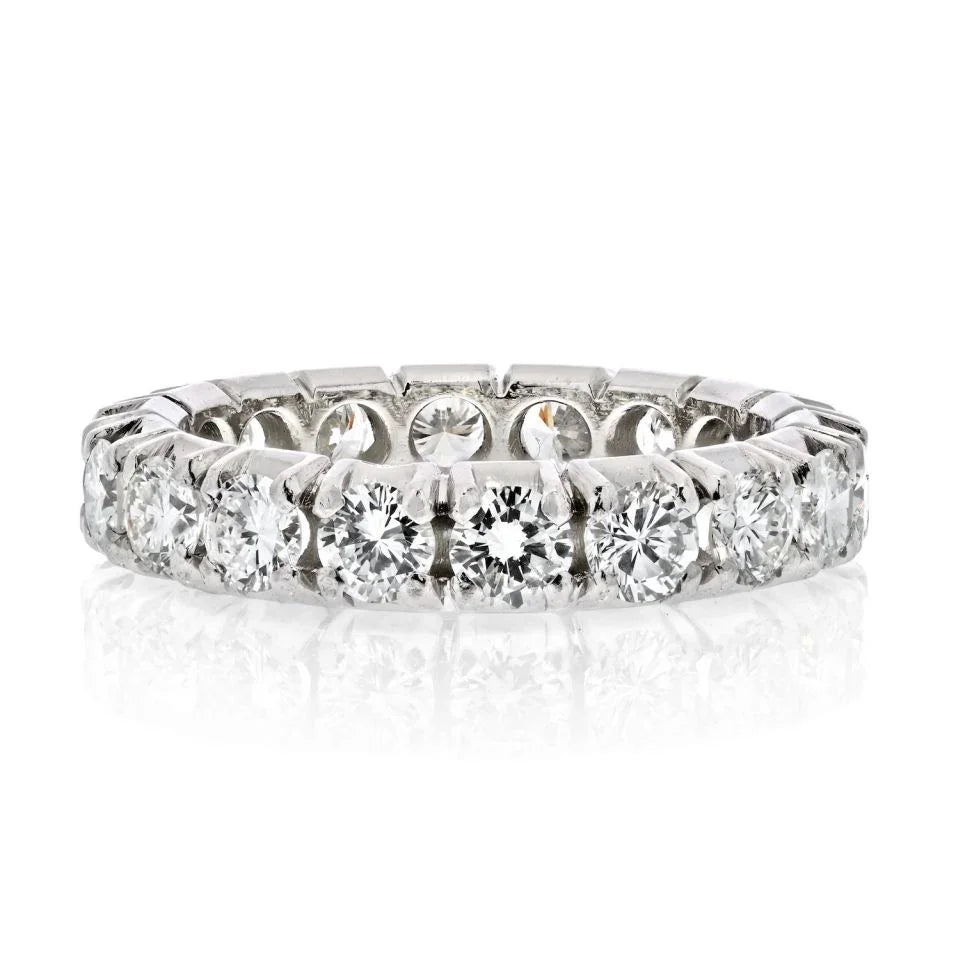Platinum 5.00cts Round Cut Diamond Eternity Band - The Back Vault