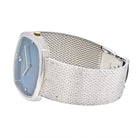 Audemars Piguet 18K White Gold Blue Dial With Diamond Markers 1970's Dress women Watch - The Back Vault