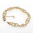 18K Yellow Gold 7 Carats Diamond Link Anchor Bracelet - The Back Vault