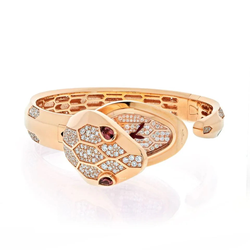 Bvlgari 18K Rose Gold Serpenti Misteriosi Secret Women Watch - The Back Vault
