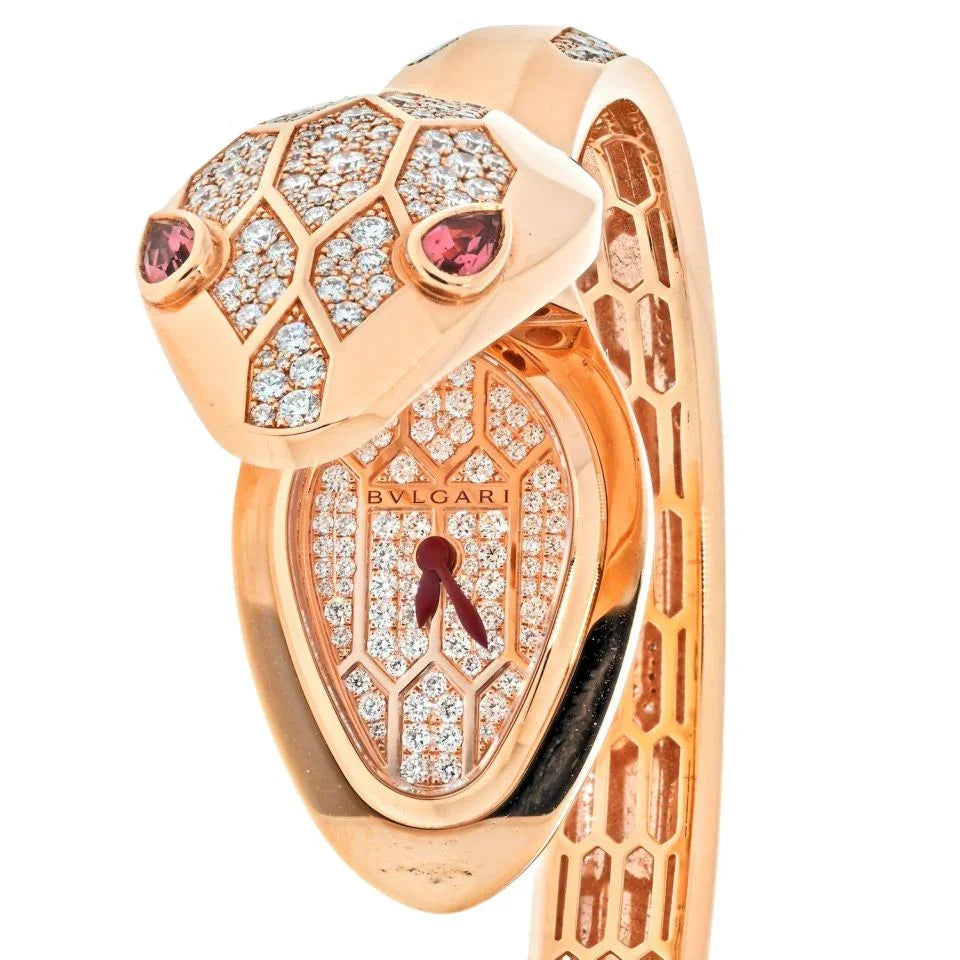 Bvlgari 18K Rose Gold Serpenti Misteriosi Secret Women Watch - The Back Vault