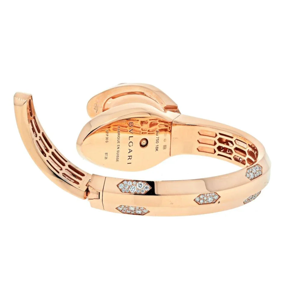 Bvlgari 18K Rose Gold Serpenti Misteriosi Secret Women Watch - The Back Vault