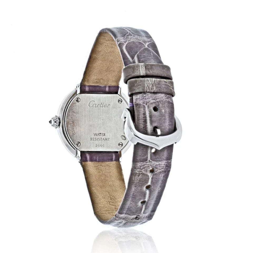 Cartier Ref 2444 18K White Gold Trinity Diamond Women Wristwatch - The Back Vault