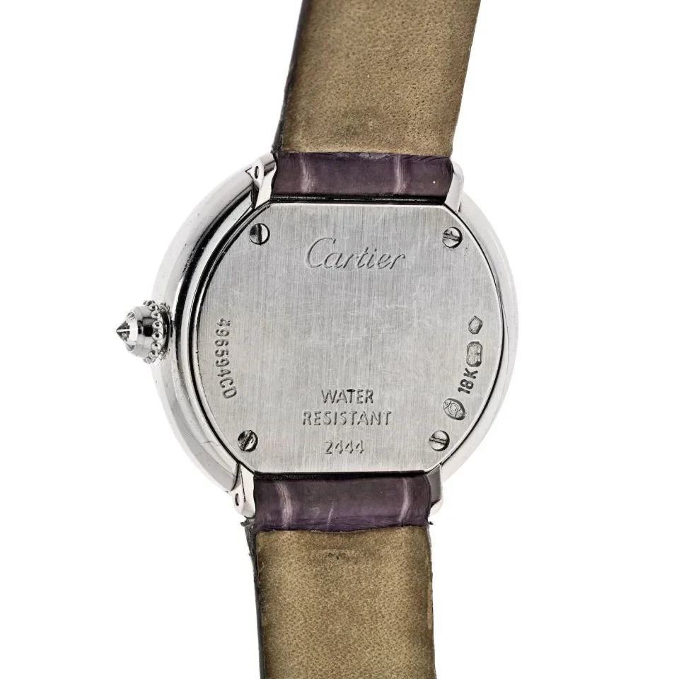 Cartier Ref 2444 18K White Gold Trinity Diamond Women Wristwatch - The Back Vault
