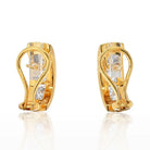 Tiffany & Co. 18K Yellow Gold 2.00cts Princess Cut Diamond Huggie Earrings - The Back Vault