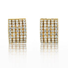 18K Yellow Gold 5.00 Carat Diamond Huggie Earrings - The Back Vault