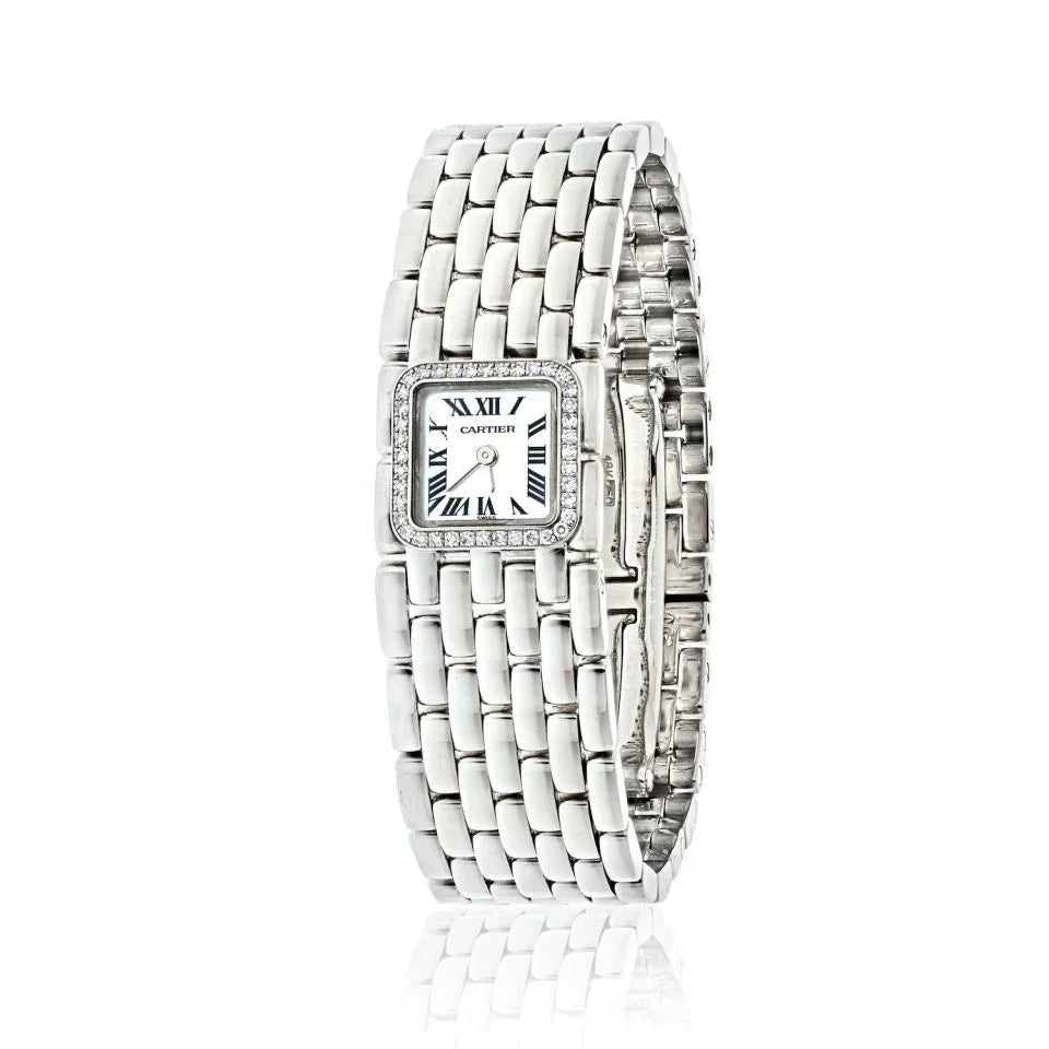 Cartier 18K White Gold Swiss Made Panthere Ruban Quartz Women Watch - The Back Vault