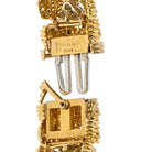 David Webb Platinum & 18K Yellow Gold 1960's Round Diamond Openwork Bracelet - The Back Vault
