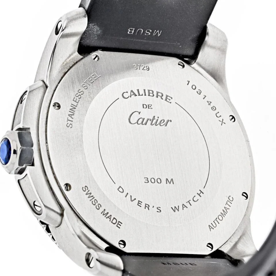 Cartier Stainless Steel Calibre De Cartier 42mm Automatic Men Wrist Watch - The Back Vault