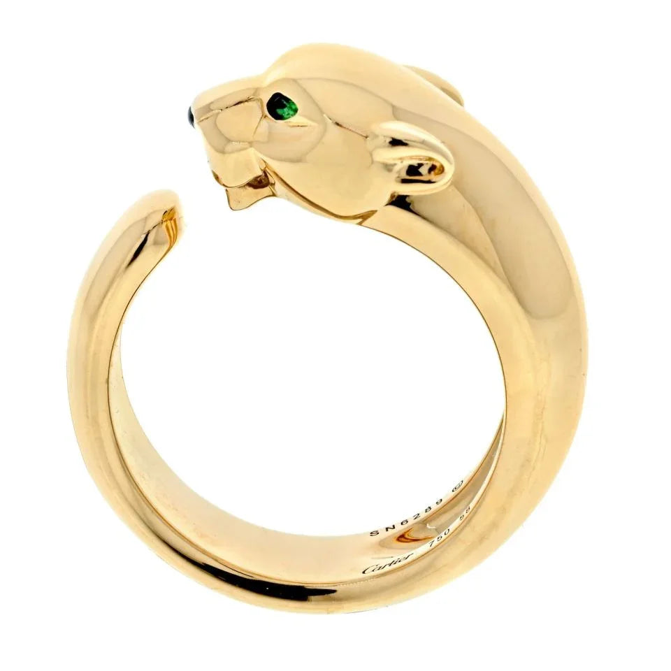 Cartier 18K Yellow Gold Panthere De Cartier Size 58 Ring - The Back Vault
