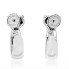 Cartier 18K White Gold Diamond Panther Head Hoop Earrings - The Back Vault